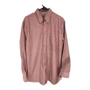 MANHATTAN Club Striped LS Button 90's Inspired Preppy Streetwear Shirt Sz L